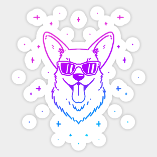 Cool Corgi (version II) Sticker